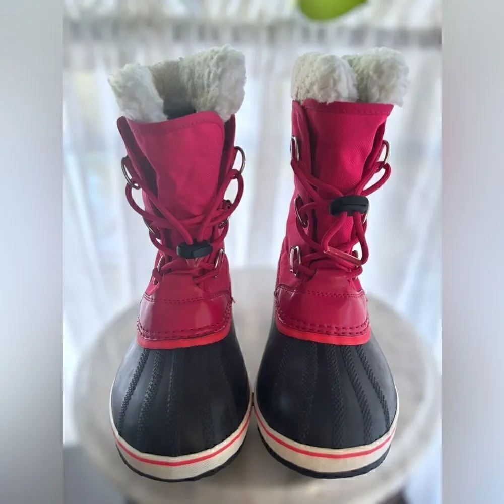 Sorel Yoot Pac Waterproof Nylon Winter Snow Boots Bright Rose Size 4